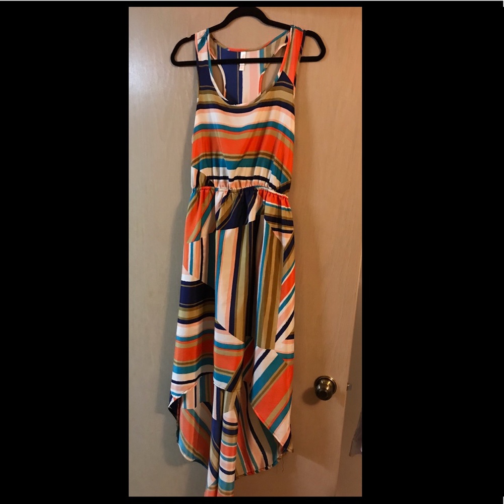 Summer rainbow dress - high low